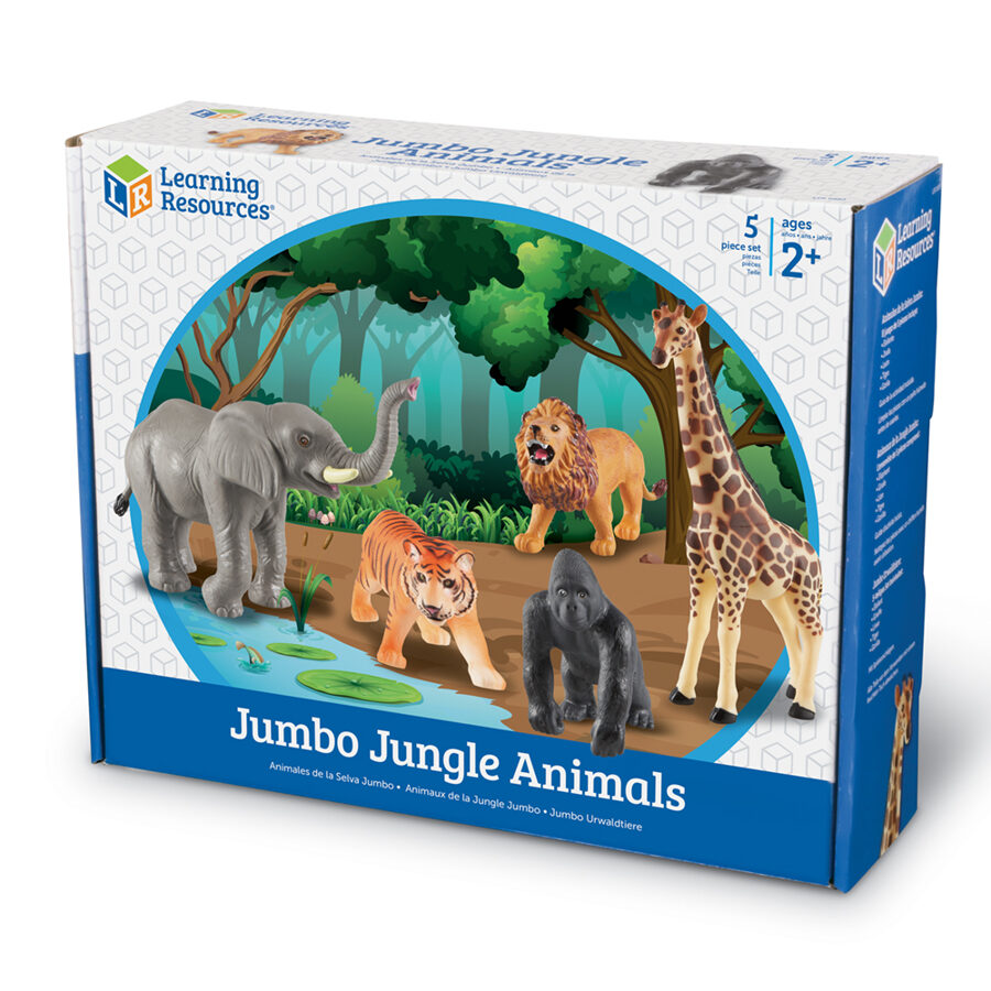 Lielizmēra Džungļu dzīvnieku figūriņas - Jumbo Jungle Animals | kods LER 0693 | bērniem 18mēneši-6g.