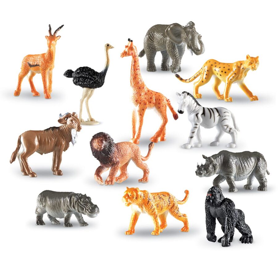Džungļu Dzīvnieku figūriņas - Jungle Animal Counters (Set of 60) | kods LER 0697 | bērniem 3-10g.