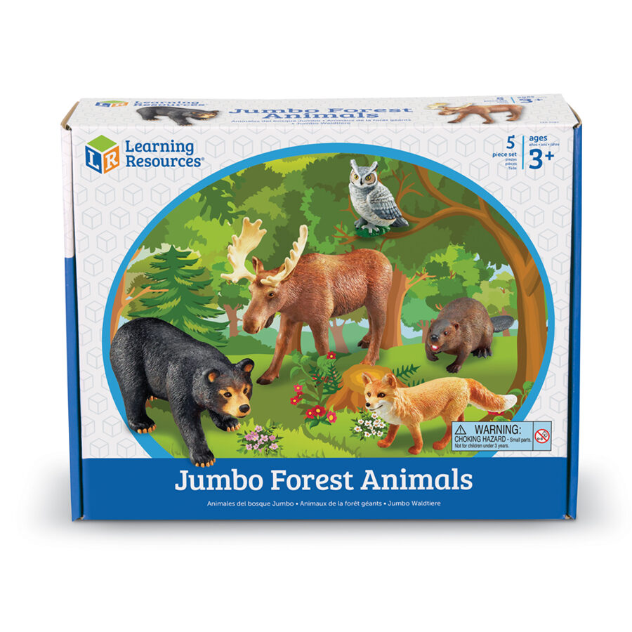 Lielizmēra Meža Dzīvnieku figūriņas - Jumbo Forest Animals | kods LER0787 | bērniem 3-10g.