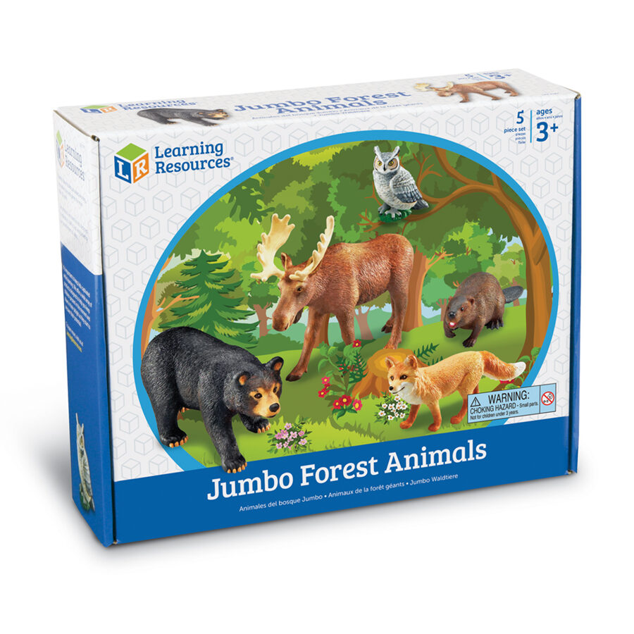 Lielizmēra Meža Dzīvnieku figūriņas - Jumbo Forest Animals | kods LER0787 | bērniem 3-10g.