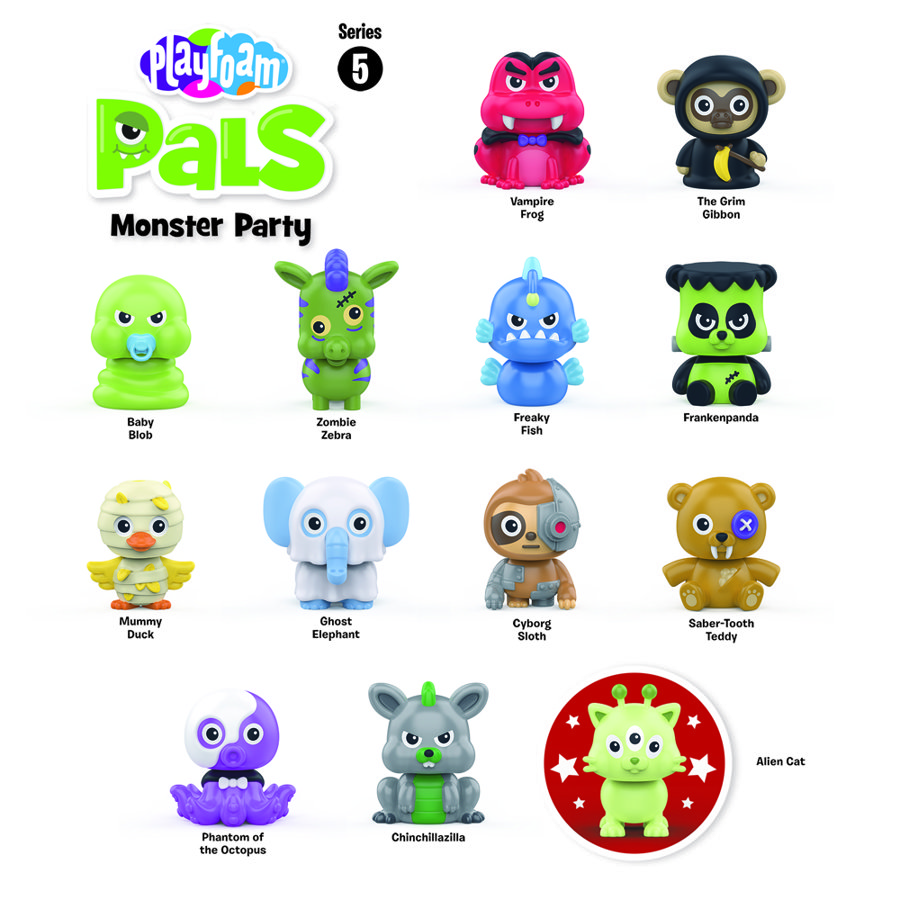 .. pārsteiguma mantiņa iekļauta - Playfoam® Pals™ Monster Party –  6Pack | kods EI-1980 | bērniem 5-10g.