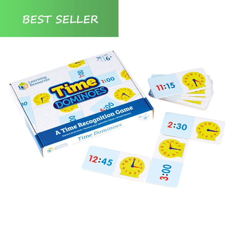 Vienmēr populārā Laika Domino spēle - Time Dominoes | kods LSP 2528-UK | bērniem 6-10g.