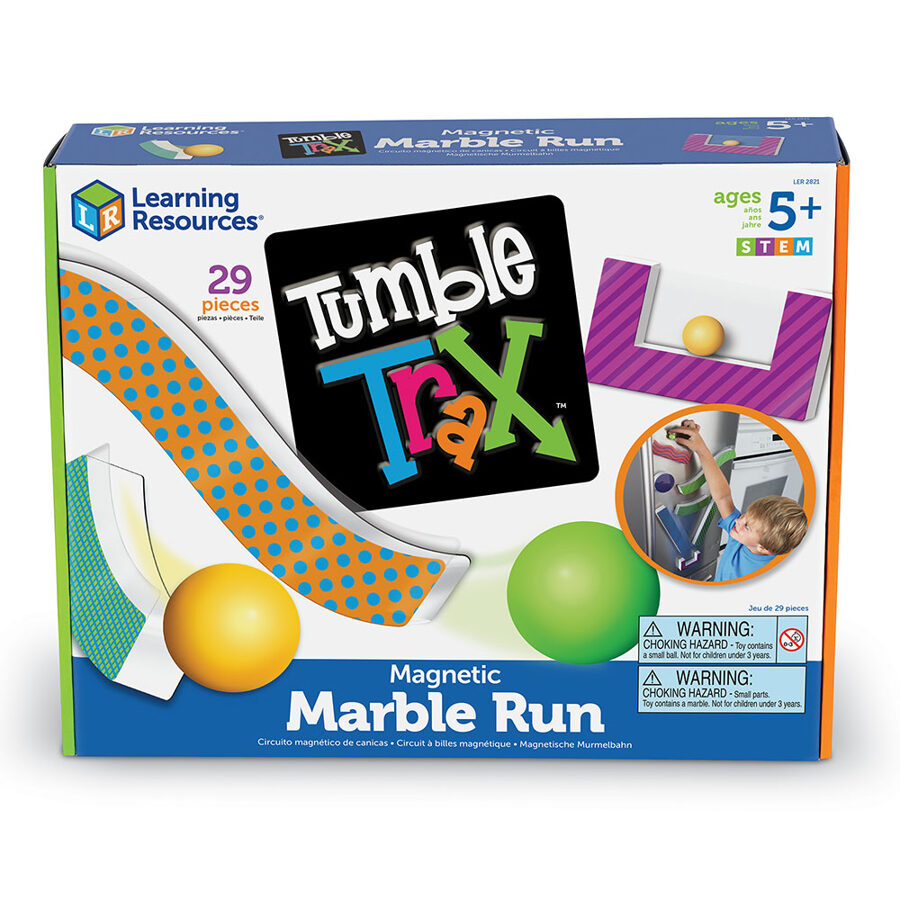 .. izveido savu bumbiņas trasi ar magnētisko Tumble Trax® Magnetic Marble Run | kods LER2821 | Bērniem 5-10g