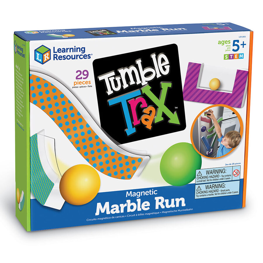  .. izveido savu bumbiņas trasi ar magnētisko Tumble Trax® Magnetic Marble Run | kods LER2821 | Bērniem 5-10g