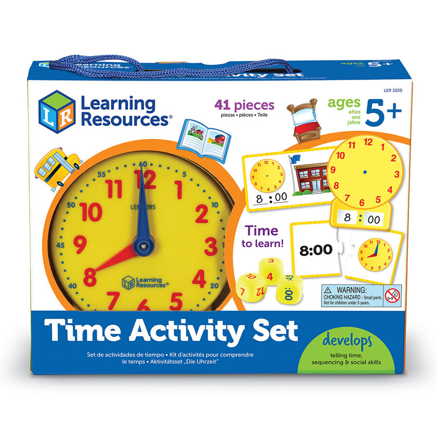Lieliska Laika mācīšanās spēle - Time Activity Set | kods LER3220 | bērniem 5-8g.