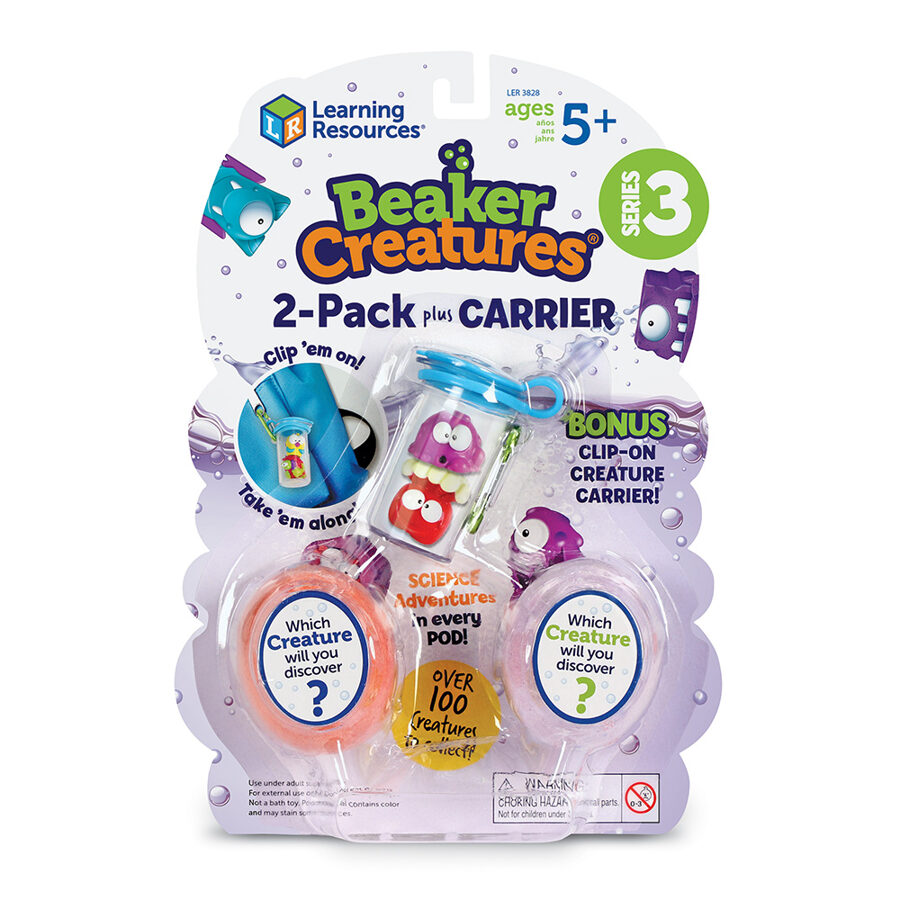.. dodies zinātniskā piedzīvojumā - Beaker Creatures® 2-Pack plus Carrier, Series 3 | kods LER 3828 | bērniem 5-10g.