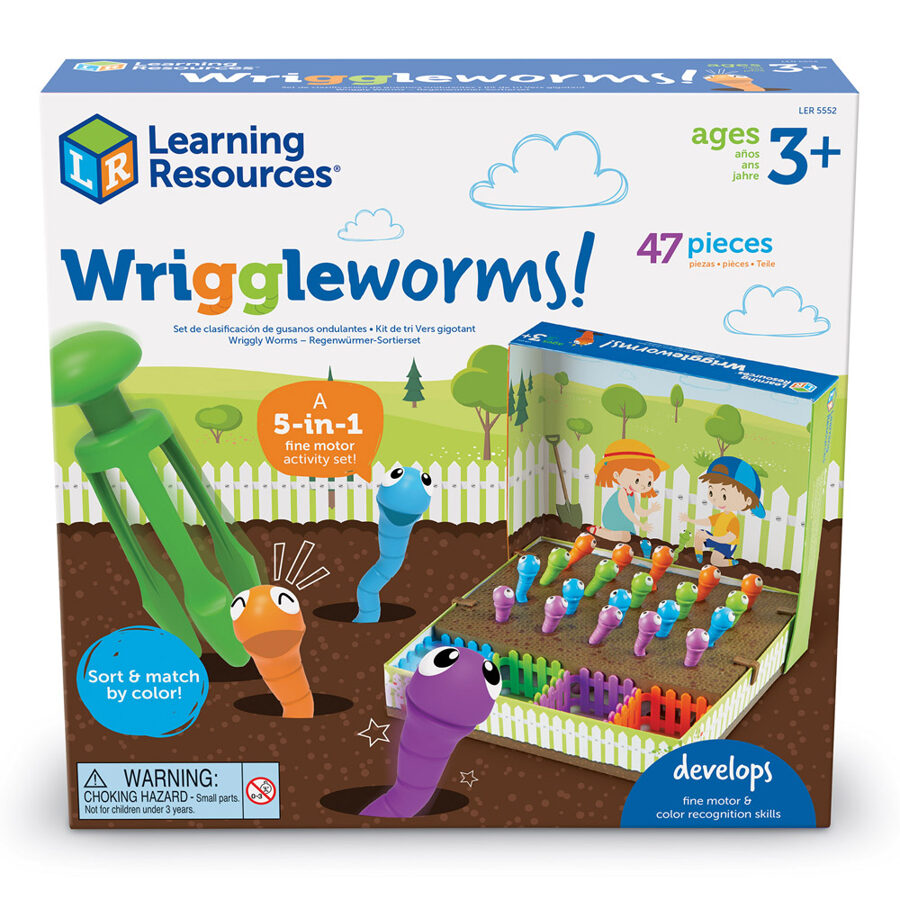 .. jautra motoro prasmju attīstoša spēle - Wriggleworms! Fine Motor Activity Set | kods LER 5552 | bērniem 3-7g. 