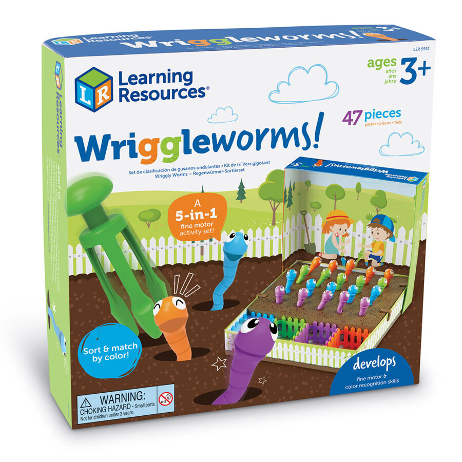 .. jautra motoro prasmju attīstoša spēle - Wriggleworms! Fine Motor Activity Set | kods LER 5552 | bērniem 3-7g. 