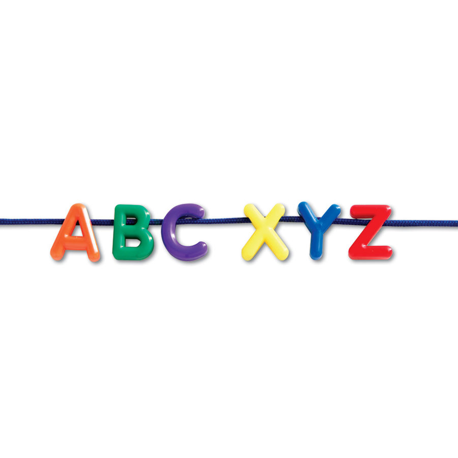 Lielais 260 alfabēta burtu 15 auklu komplekts - Uppercase Lacing Alphabet | kods LER 6401 | bērniem 3-10g.