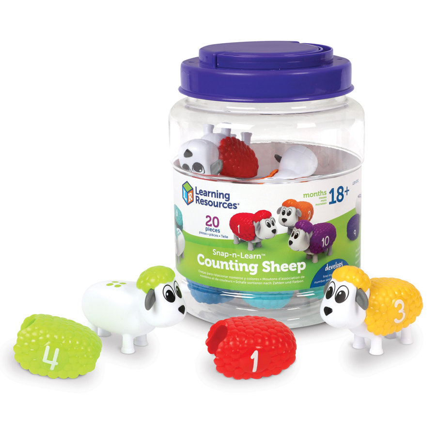 .. spēlējoties mācies krāsas & cipariņus - vingrini pirkstiņus - Snap-n-Learn™ Counting Sheep | kods LER6712 | bērniem 18mēn.-4g.