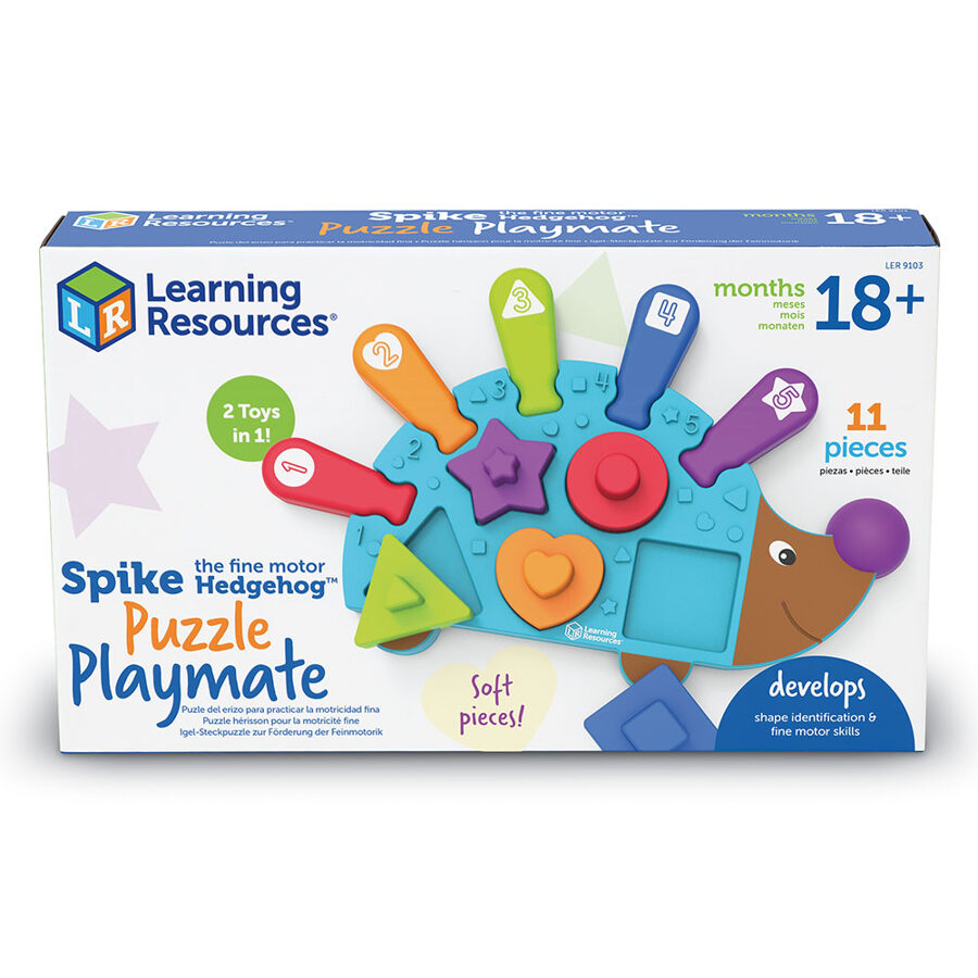 .. mācies formas, krāsiņas, skaitļus - Spike the Fine Motor Hedgehog Puzzle Playmate | kods LER9103 | bērniem 1.5-4g.