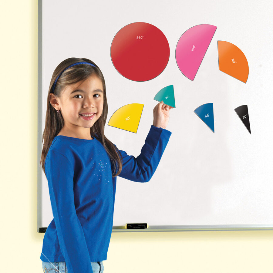 .. jauns, lielisks veids kā mācīties leņķus - Magnetic Demonstration Rainbow™ Angle Circles | kods 91052 | bērniem 8-12g.