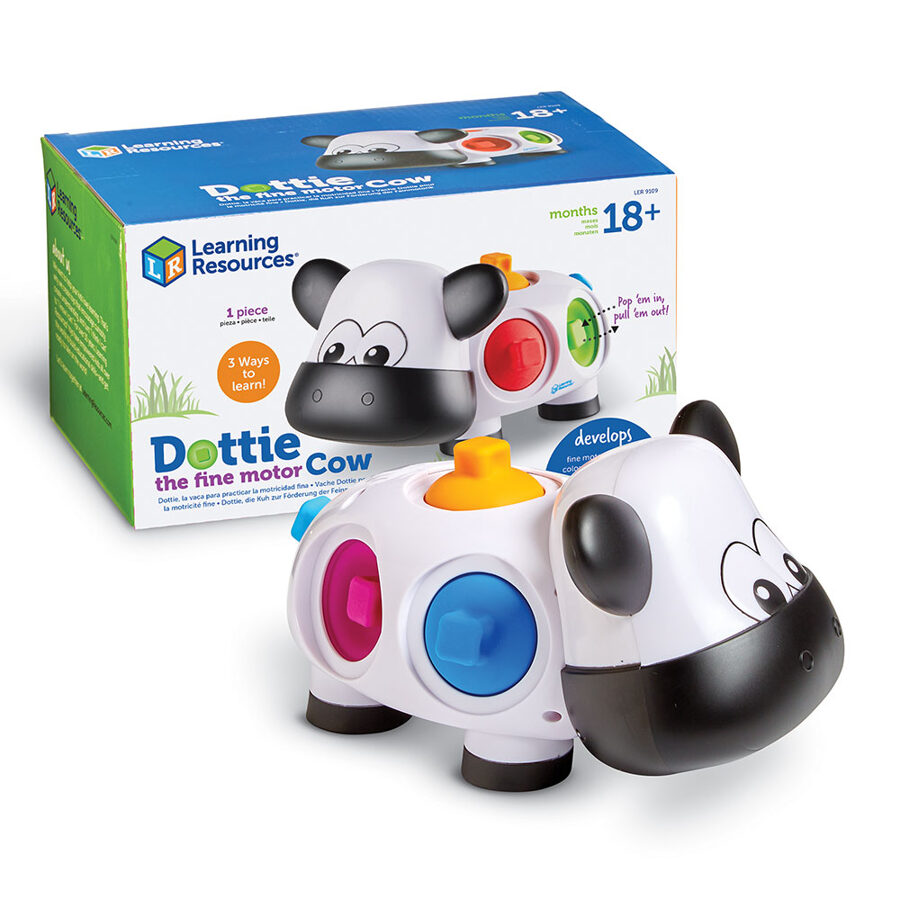 .. iepazīsti gotiņu Dotiju - rotaļlieta acu un rociņu koordinācijas attīstībai - Dottie The Fine Motor Cow | kods LER 9109 | bērniem 2-6g.