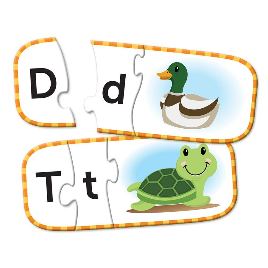 Lielo un Mazo burtu puzle - Upper & Lowercase Alphabet Puzzle Cards | kods LER 6089 | bērniem 4-8g.