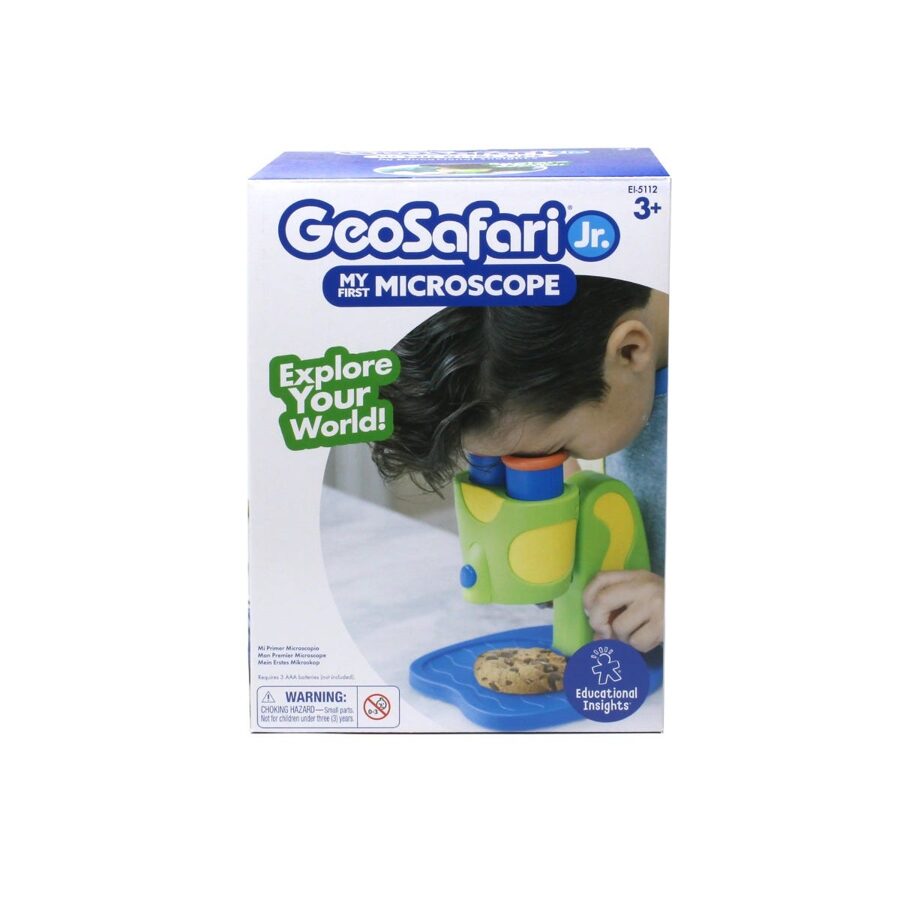 .. mazajiem pētniekiem patīk - spēļu mikroskops- GeoSafari® Jr. My First Microscope | kods EI-5112 | bērniem 3-7g.